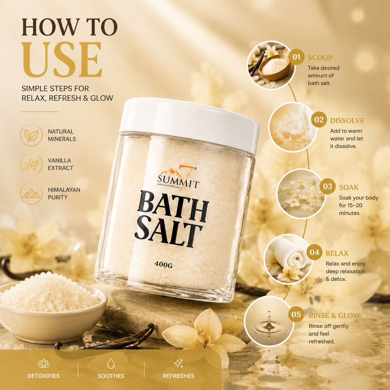 7 Summit Vanilla Bath Salt