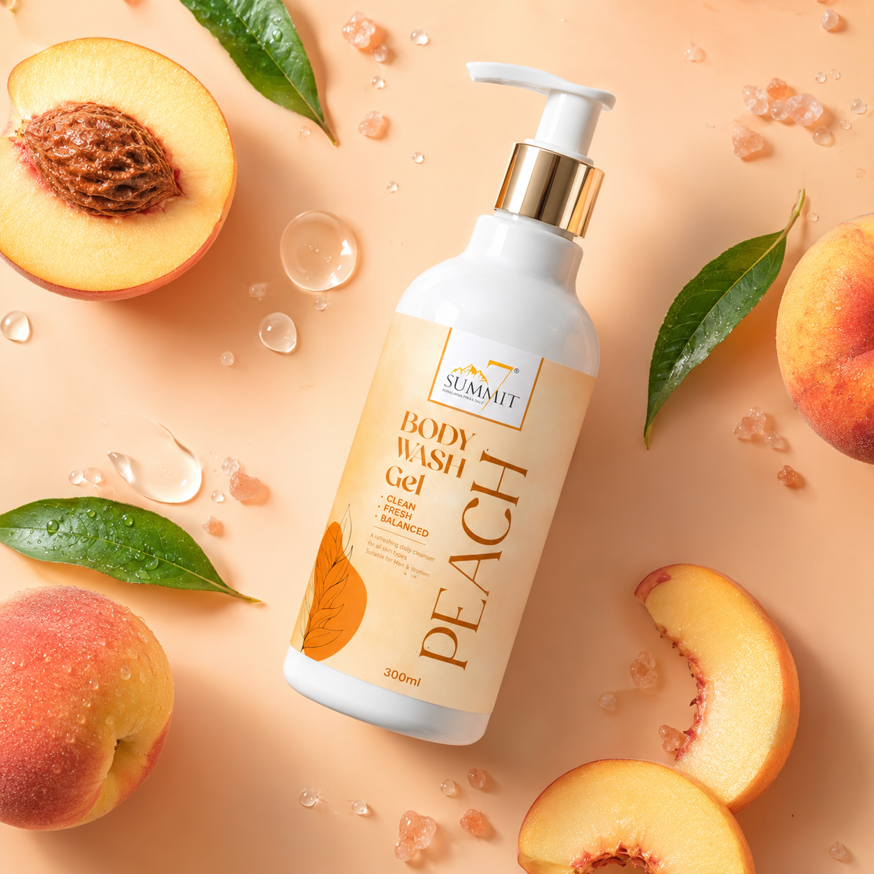 7 Summit Peach Body Wash Gel