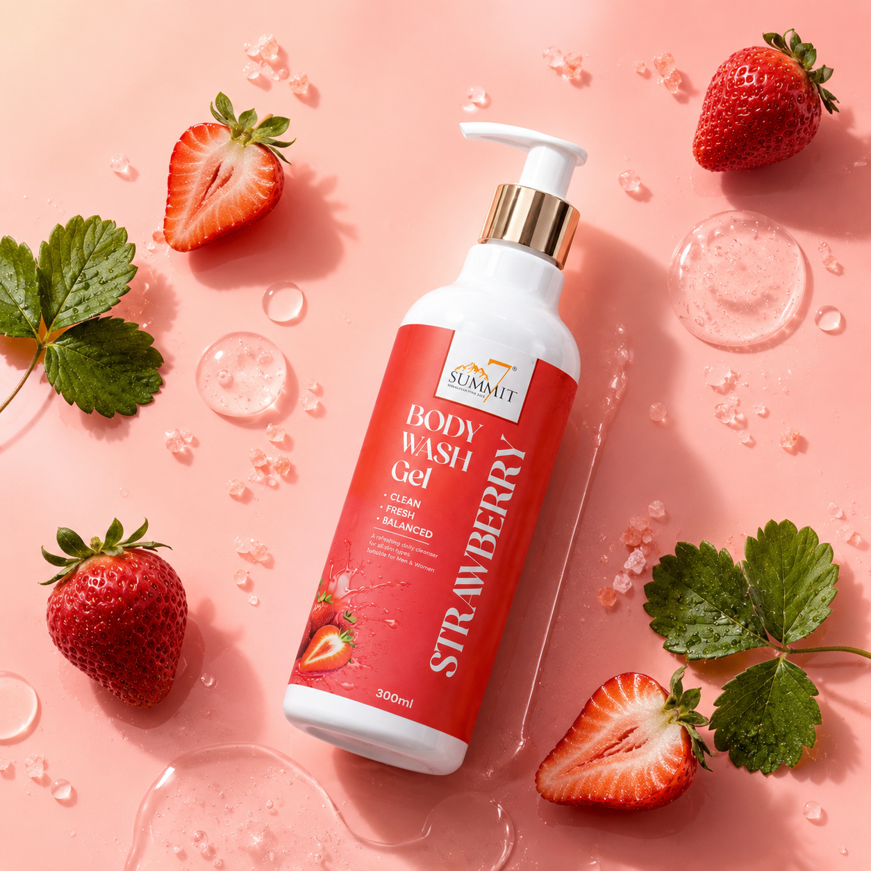 7 Summit Strawberry Body Wash Gel